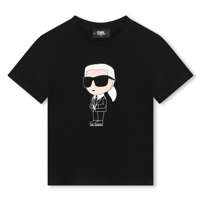 Short-sleeved cotton T-shirt KARL LAGERFELD KIDS 
                    BOY
