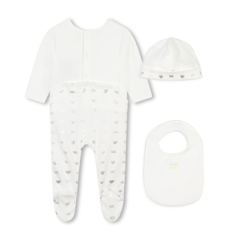 Cotton pyjamas, hat and bib MICHAEL KORS 
                    GIRL