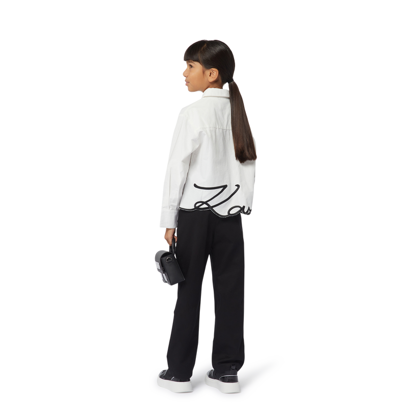 Straight fluid trousers KARL LAGERFELD KIDS 
                    GIRL